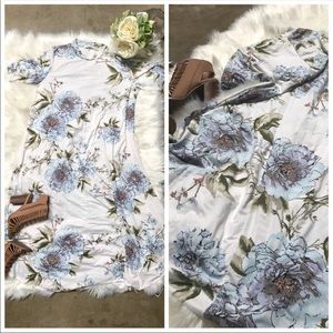 Reborn J Floral print high neck midi dress